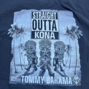 Tommy Bahama Mens Black 100%Cotton Graphic Print Shirt Straight Out Of Kona M